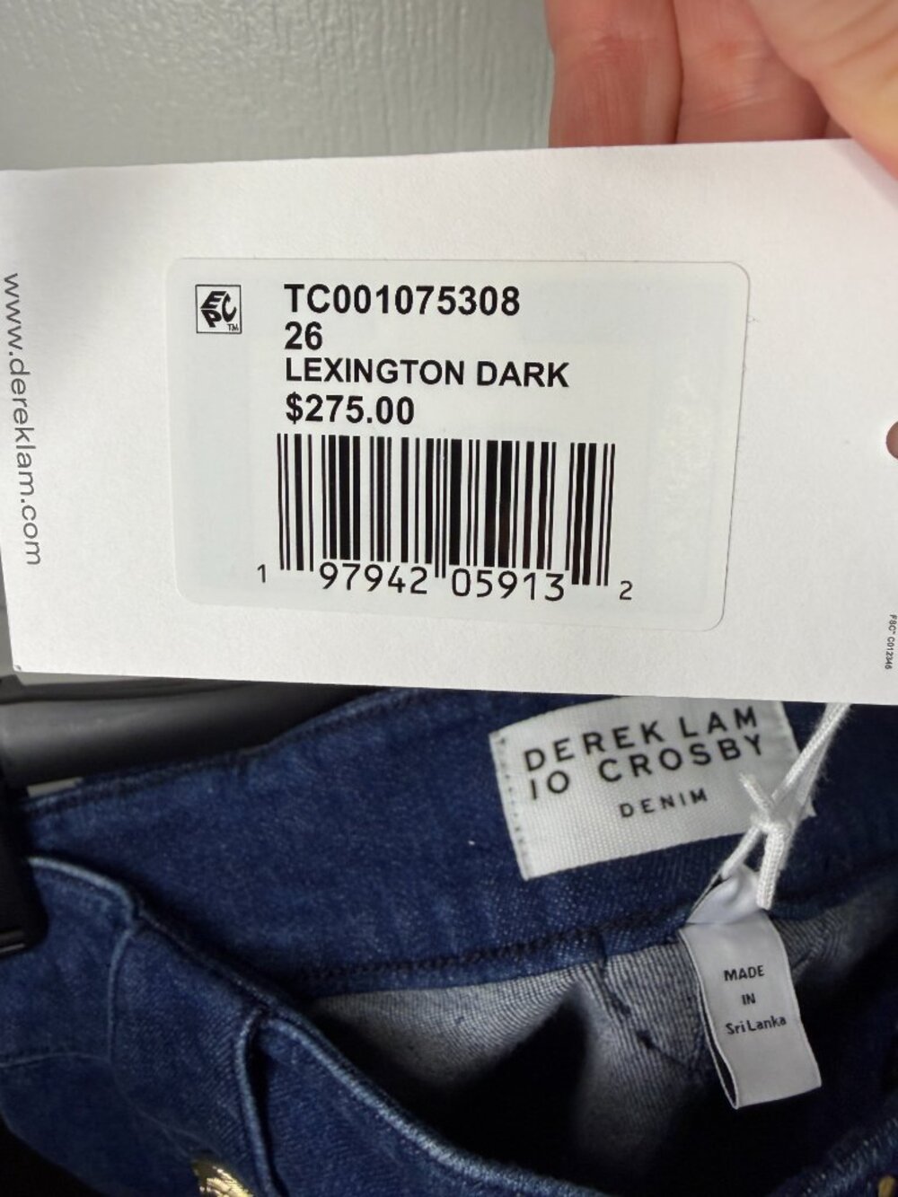NWT Derek Lam Robertson Cropped Flare Leg Jeans- Dark Wash- 26- MSRP $295 - Picture 8 of 13